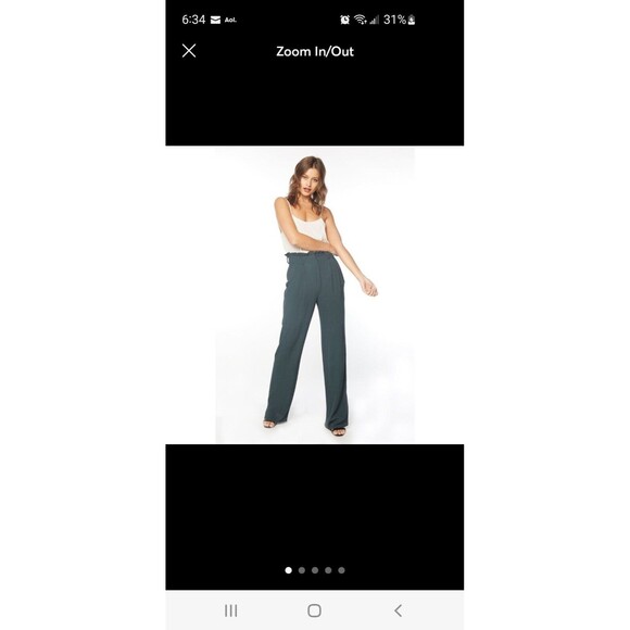 Flynn Skye Black High Waisted Paper Bag Pants Size Small - Picture 6 of 6